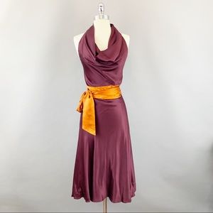 Vtg 90s Jane Hamill Charmeuse silk 2 piece set S